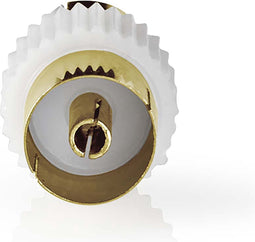 Nedis Satelliet- en Antenne-Adapter - IEC (Coax) Female - IEC (Coax) Female - Vernikkeld - 75 Ohm - Recht - Kunststof / Metaal - Wit - 1 Stuks - Doos