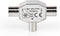 Nedis Satelliet- en Antenne-Adapter - IEC (Coax) Male - 2x Coax Female - Vernikkeld - 75 Ohm - T-Splitter - Metaal - Zilver - 1 Stuks - Doos
