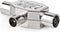 Nedis Satelliet- en Antenne-Adapter - IEC (Coax) Male - 2x Coax Female - Vernikkeld - 75 Ohm - T-Splitter - Metaal - Zilver - 1 Stuks - Envelop