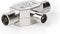 Nedis Satelliet- en Antenne-Adapter - IEC (Coax) Male - 2x Coax Female - Vernikkeld - 75 Ohm - T-Splitter - Metaal - Zilver - 1 Stuks - Doos