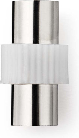 Nedis Satelliet- en Antenne-Adapter - IEC (Coax) Male - IEC (Coax) Male - Vernikkeld - 75 Ohm - Recht - Kunststof / Metaal - Wit - 1 Stuks - Doos