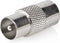 Nedis Satelliet- en Antenne-Adapter - IEC (Coax) Male - IEC (Coax) Female - Vernikkeld - 75 Ohm - Recht - Metaal - Zilver - 1 Stuks - Envelop