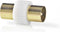Nedis Satelliet- en Antenne-Adapter - IEC (Coax) Male - IEC (Coax) Male - Verguld - 75 Ohm - Recht - Kunststof / Metaal - Wit - 1 Stuks - Doos