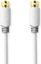 Nedis Satelliet- en Antennekabel - F-Male - F-Male - Verguld - 75 Ohm - Enkelvoudig Afgeschermd - 5.00 m - Rond - PVC - Wit - Window Box