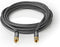 Nedis Satelliet- en Antennekabel - F-Male - F-Male - Verguld - 75 Ohm - Viervoudig Afgeschermd - 5.00 m - Rond - Katoen - Grijs / Gun Metal Grijs - Cover Window Box