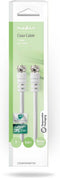 Nedis Satelliet- en Antennekabel - F-Male - F-Male - Vernikkeld - 75 Ohm - Dubbel Afgeschermd - 3.00 m - Rond - PVC - Wit - Doos