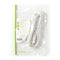 Nedis Satelliet- en Antennekabel - F-Male - IEC (Coax) Male - Vernikkeld - 30 dB - 75 Ohm - Dubbel Afgeschermd - 3.00 m - Rond - PVC - Wit - Envelop