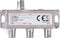 Nedis Satellietsplitter - 5 - 2400 MHz - 10.5 dB - Aantal ingangen: 1 - Outputs: 3 - Impedantie: 75 Ohm - Zink - Zilver