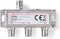 Nedis Satellietsplitter - 5 - 2400 MHz - 10.5 dB - Aantal ingangen: 1 - Outputs: 3 - Impedantie: 75 Ohm - Zink - Zilver
