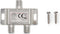 Nedis Satellietsplitter - 5 - 2400 MHz - 6.5 dB - Aantal ingangen: 1 - Outputs: 2 - Impedantie: 75 Ohm - Zink - Zilver