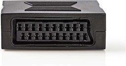 Nedis SCART-Adapter - SCART Female - SCART Female - Vernikkeld - Recht - ABS - Zwart - 1 Stuks - Envelop