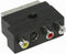 Nedis SCART-Adapter - SCART Male - S-Video Female / 3x RCA Female - Vernikkeld - Schakelbaar - ABS - Zwart - 1 Stuks - Envelop