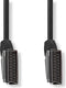 Nedis SCART-Kabel - SCART Male - SCART Male - Vernikkeld - 480p - 2.00 m - Rond - PVC - Zwart - Doos
