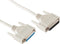 Nedis Seriële Kabel - D-SUB 25-Pins Male - D-SUB 25-Pins Female - Vernikkeld - 2.00 m - Rond - PVC - Ivoor - Envelop