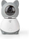 Nedis SmartLife Camera voor Binnen - Wi-Fi - Full HD 1080p - Pan tilt - Cloud Opslag (optioneel) / microSD (niet inbegrepen) - Met bewegingssensor - Nachtzicht - Grijs / Wit