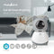 Nedis SmartLife Camera voor Binnen - Wi-Fi - Full HD 1080p - Pan tilt - Cloud Opslag (optioneel) / microSD (niet inbegrepen) - Met bewegingssensor - Nachtzicht - Grijs / Wit