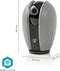 Nedis SmartLife Camera voor Binnen - Wi-Fi - Full HD 1080p - Pan tilt - Cloud Opslag (optioneel) / microSD (niet inbegrepen) - Met bewegingssensor - Nachtzicht - Donkergrijs / Wit