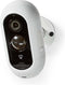 Nedis SmartLife Camera voor Buiten - Wi-Fi - Full HD 1080p - IP65 - Max. batterijduur: 6 Maanden - Cloud Opslag (optioneel) / microSD (niet inbegrepen) - 5 V DC - Met bewegingssensor - Nachtzicht - Wit