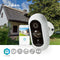 Nedis SmartLife Camera voor Buiten - Wi-Fi - Full HD 1080p - IP65 - Max. batterijduur: 6 Maanden - Cloud Opslag (optioneel) / microSD (niet inbegrepen) - 5 V DC - Met bewegingssensor - Nachtzicht - Wit