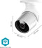 Nedis SmartLife Camera voor Buiten - Wi-Fi - Full HD 1080p - IP65 - Cloud Opslag (optioneel) / microSD (niet inbegrepen) - 12 V DC - Met bewegingssensor - Nachtzicht - Wit / Zilver