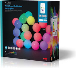 Nedis SmartLife Decoratieve Verlichting - Feestverlichting - Wi-Fi - RGB - 48 LED's - 10.8 m - Android / IOS - Diameter bulb: 30 mm