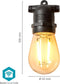 Nedis SmartLife Decoratieve Verlichting - Feestverlichting - Wi-Fi - Warm Wit - 10 LED's - 9.00 m - Android - Diameter bulb: 45 mm