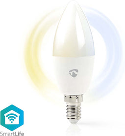 Nedis SmartLife LED Bulb - Wi-Fi - E14 - 470 lm - 4.9 W - Warm tot Koel Wit - 2700 - 6500 K - Android / IOS - Kaars - 1 Stuks