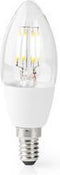 Nedis SmartLife LED Filamentlamp - Wi-Fi - E14 - 400 lm - 5 W - Warm Wit - 2700 K - Glas - Android / IOS - Kaars - 1 Stuks