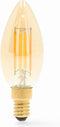 Nedis SmartLife LED Filamentlamp - Wi-Fi - E14 - 470 lm - 4.9 W - Warm Wit - 1800 - 3000 K - Glas - Android / IOS - Kaars - 1 Stuks