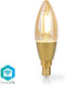 Nedis SmartLife LED Filamentlamp - Wi-Fi - E14 - 470 lm - 4.9 W - Warm Wit - 1800 - 3000 K - Glas - Android / IOS - Kaars - 1 Stuks