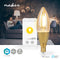 Nedis SmartLife LED Filamentlamp - Wi-Fi - E14 - 470 lm - 4.9 W - Warm Wit - 1800 - 3000 K - Glas - Android / IOS - Kaars - 1 Stuks