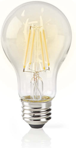 Nedis SmartLife LED Filamentlamp - Wi-Fi - E27 - 500 lm - 5 W - Warm Wit - 2700 K - Glas - Android / IOS - A60 - 1 Stuks
