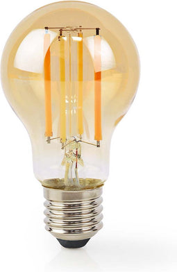 Nedis SmartLife LED Filamentlamp - Wi-Fi - E27 - 806 lm - 7 W - Warm Wit - 1800 - 3000 K - Glas - Android / IOS - Peer - 1 Stuks
