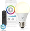 Nedis SmartLife Multicolour Lamp - Wi-Fi - E27 - 806 lm - 9 W - RGB / Warm tot Koel Wit - 2700 - 6500 K - Android / IOS - Peer - 1 Stuks