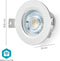 Nedis SmartLife Plafondlamp - Wi-Fi - Warm tot Koel Wit - Rond - Diameter: 52 mm - 360 lm - 2700 - 6500 K - IP20 - Energieklasse: F - Android / IOS