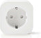 Nedis SmartLife Slimme Stekker - Wi-Fi - 2500 W - Randaarde stekker / Type F (CEE 7/7) - -10 - 45 °C - Android / IOS - Wit - 1 Stuks