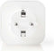 Nedis SmartLife Slimme Stekker - Wi-Fi - 2500 W - Randaarde stekker / Type F (CEE 7/7) - -10 - 45 °C - Android / IOS - Wit - 1 Stuks