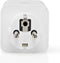 Nedis SmartLife Slimme Stekker - Wi-Fi - IP21 - Energiemeter - 3680 W - Type F (CEE 7/3) - 0 - 55 °C - Android / IOS - Wit - 1 Stuks