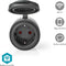 Nedis SmartLife Slimme Stekker - Wi-Fi - IP44 - 3680 W - Randaarde stekker / Type F (CEE 7/7) - -5 - 40 °C - Android / IOS - Zwart - 1 Stuks