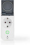 Nedis SmartLife Slimme Stekker - Wi-Fi - IP44 - Energiemeter - 3680 W - Randaarde stekker / Type F (CEE 7/7) - -30 - 40 °C - Android / IOS - Grijs / Wit - 1 Stuks