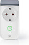 Nedis SmartLife Slimme Stekker - Wi-Fi - IP44 - Energiemeter - 3680 W - Randaarde stekker / Type F (CEE 7/7) - -30 - 40 °C - Android / IOS - Grijs / Wit - 1 Stuks