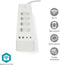Nedis SmartLife Smart Stekkerdoos – WiFi – USB-A/C – 3680W – 2m – Wit