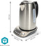 Nedis SmartLife Waterkoker - Wi-Fi - 1.7 l - Roestvrij Staal - 70,80,90,100 °C - Temperatuurindicator - 360 graden draaibaar - Verborgen verwarmingselement - Strix-controller - Android / IOS