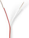 Nedis Speaker-Kabel - 2 x 0.35 mm² - CCA - 100.0 m - Rond - PVC - Wit - Folieverpakking
