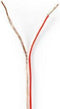 Nedis Speaker-Kabel - 2 x 0.75 mm² - CCA - 15.0 m - Rond - PVC - Transparant - Folieverpakking