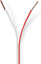 Nedis Speaker-Kabel - 2 x 1.50 mm² - CCA - 100.0 m - Rond - PVC - Wit - Folieverpakking