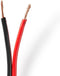 Nedis Speaker-Kabel - 2 x 2.50 mm² - Koper - 100.0 m - Rond - PVC - Rood / Zwart - Rol
