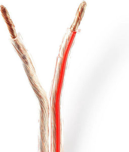 Nedis Speaker-Kabel - 2 x 4.00 mm² - CCA - 100.0 m - Rond - PVC - Transparant - Folieverpakking