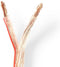 Nedis Speaker-Kabel - 2 x 6.00 mm² - CCA - 25.0 m - Rond - PVC - Transparant - Folieverpakking