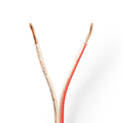 Nedis Speaker-Kabel | 2x 2,50 mm2 | 15,0 m | Folieverpakking | Transparant